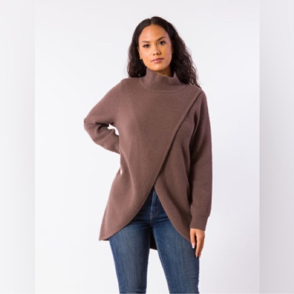 Kerisma Savoy Tunic Sweater Deep Taupe Angora Women’s Medium Large